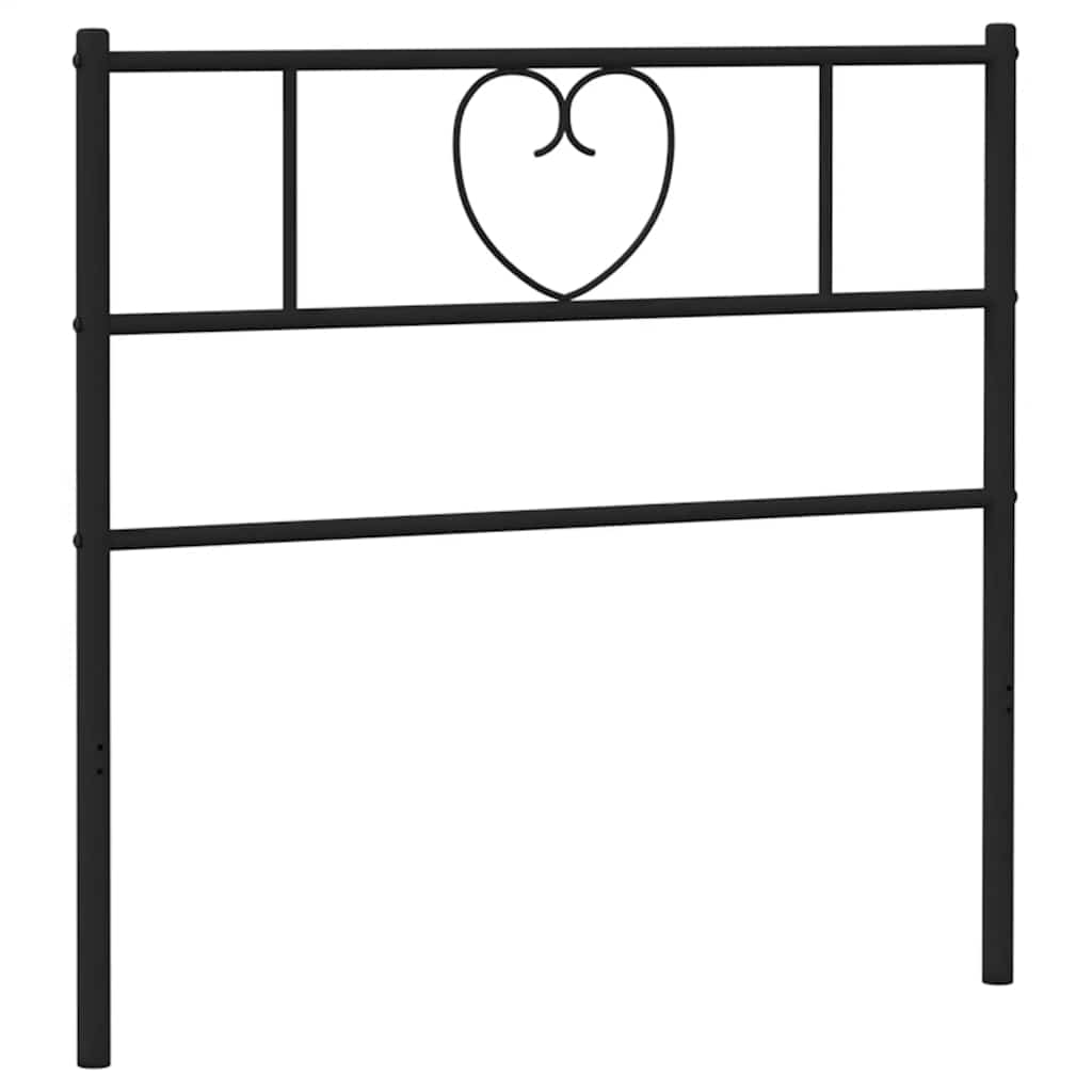 Ersatz-Kopfteil Metall Schwarz 90 cm