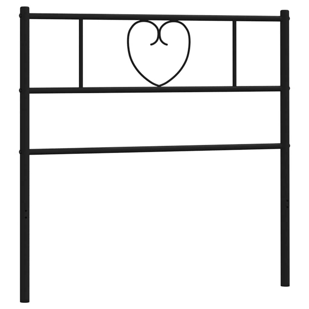 Ersatz-Kopfteil Metall Schwarz 90 cm