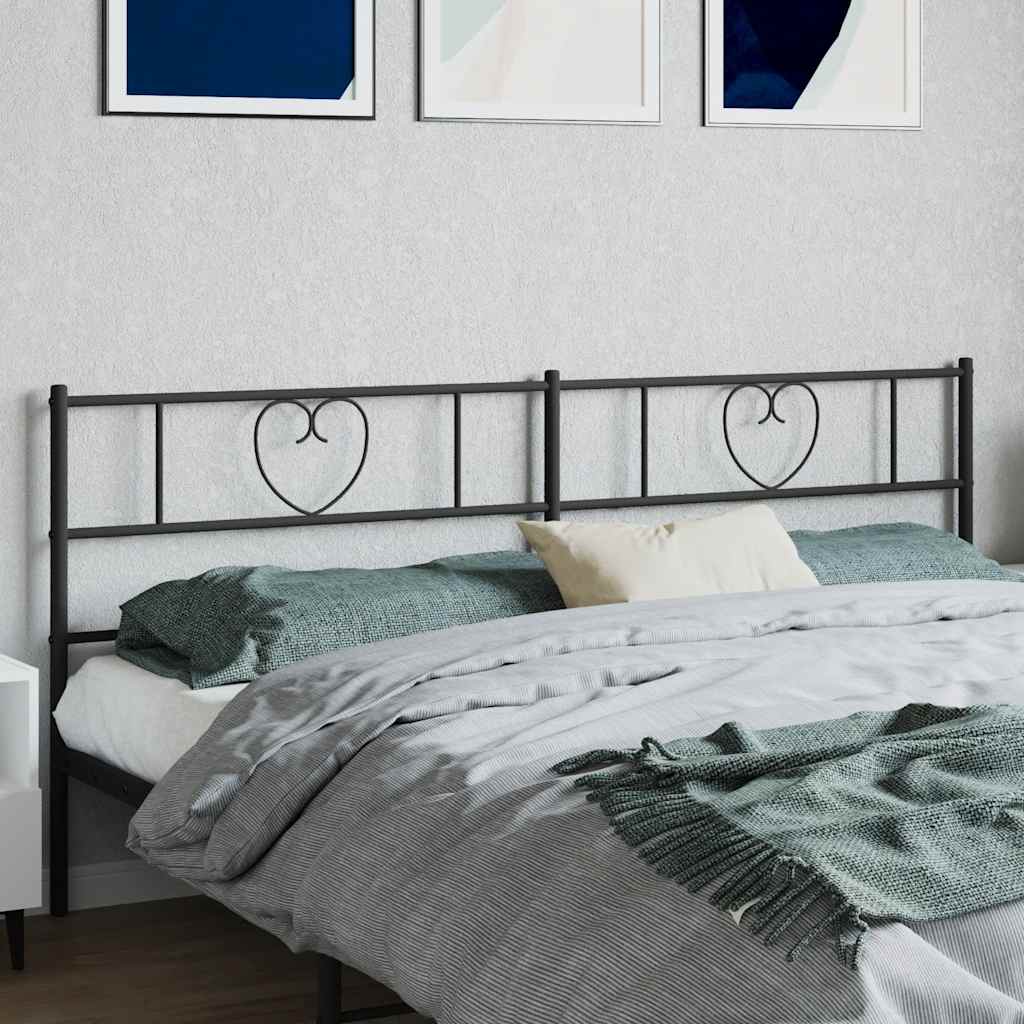 Ersatz-Kopfteil Metall Schwarz 180 cm