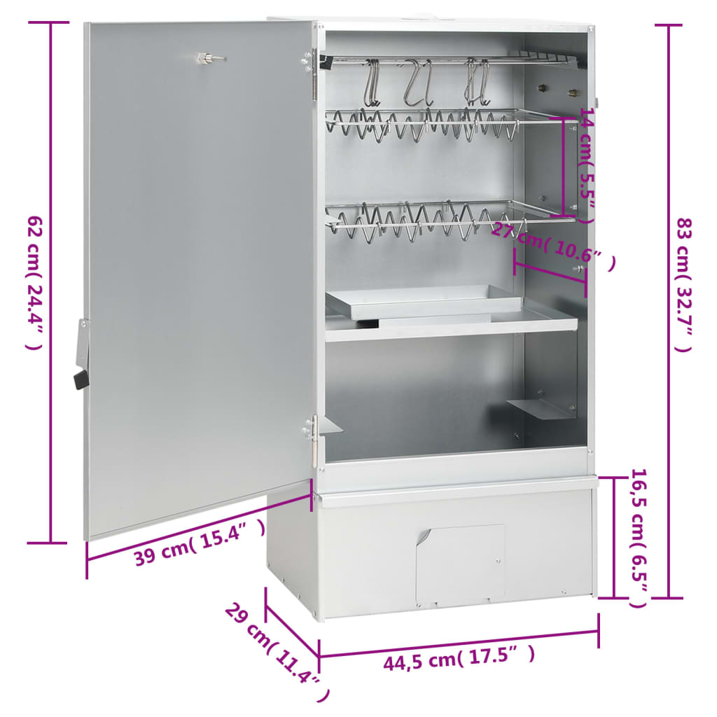 Räucherofen mit Kaltrauchgenerator Verzinkter Stahl