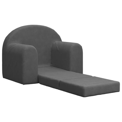 Schlafsofa für Kinder Anthrazit Weich Plüsch