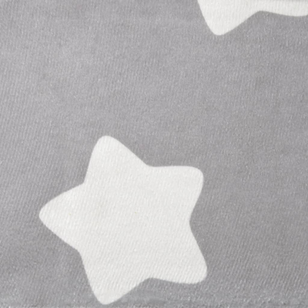 Sofa bed for children light grey stars soft plush