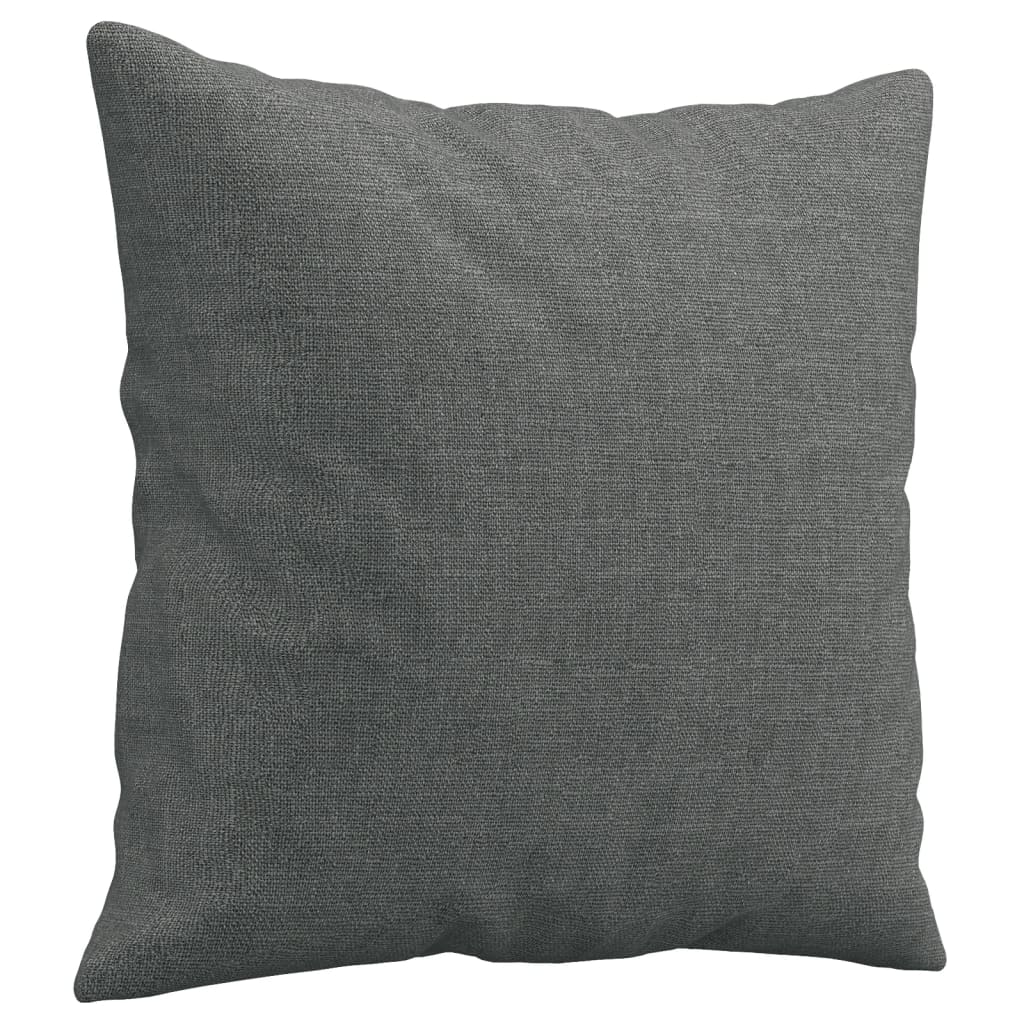 2-seater sofa with decorative cushions dark grey 140 cm fabric