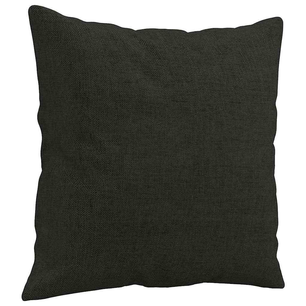 3-Sitzer-Sofa mit Zierkissen Schwarz 180 cm Stoff