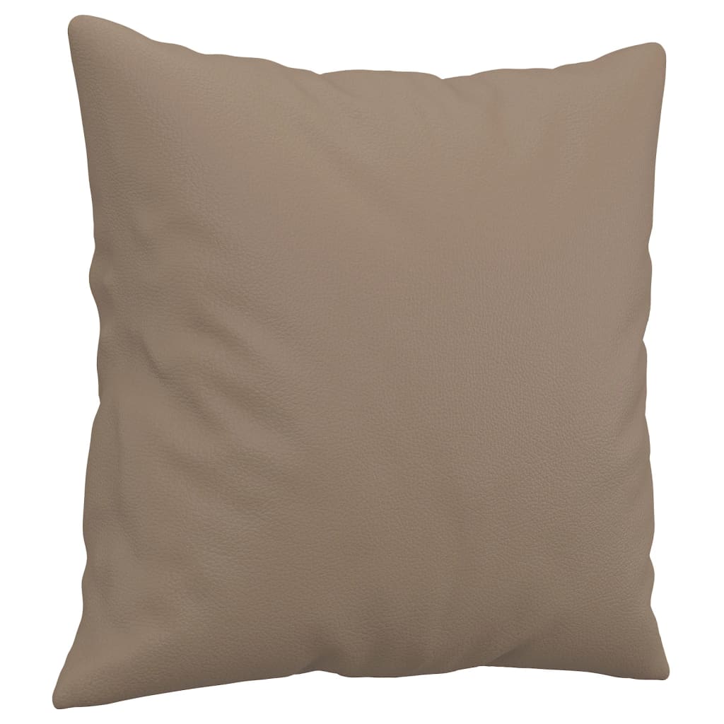 2-Sitzer-Sofa mit Zierkissen Cappuccino 140 cm Kunstleder