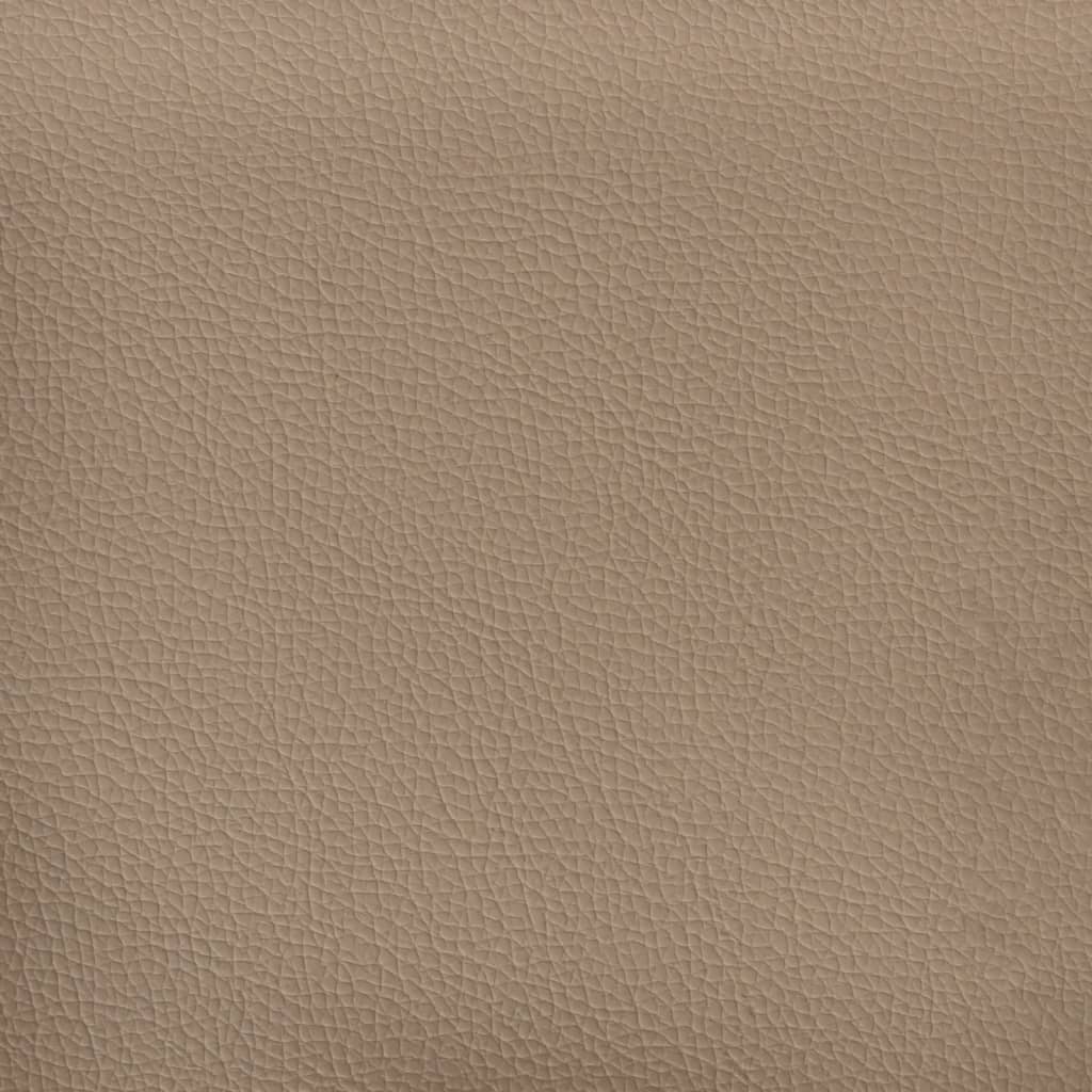 2-Sitzer-Sofa mit Zierkissen Cappuccino 140 cm Kunstleder