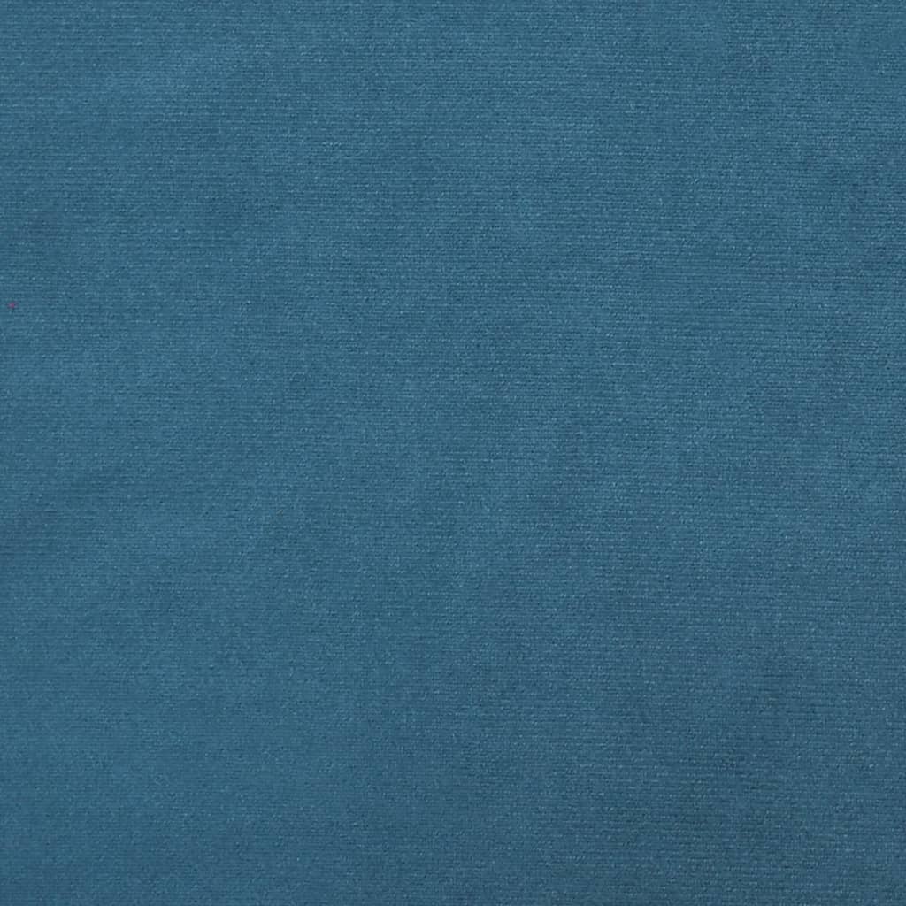 2-Sitzer-Sofa mit Zierkissen Blau 120 cm Samt