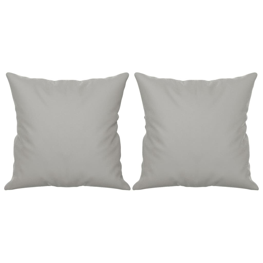 2-seater sofa with cushions light grey 120 cm microfiber fabric