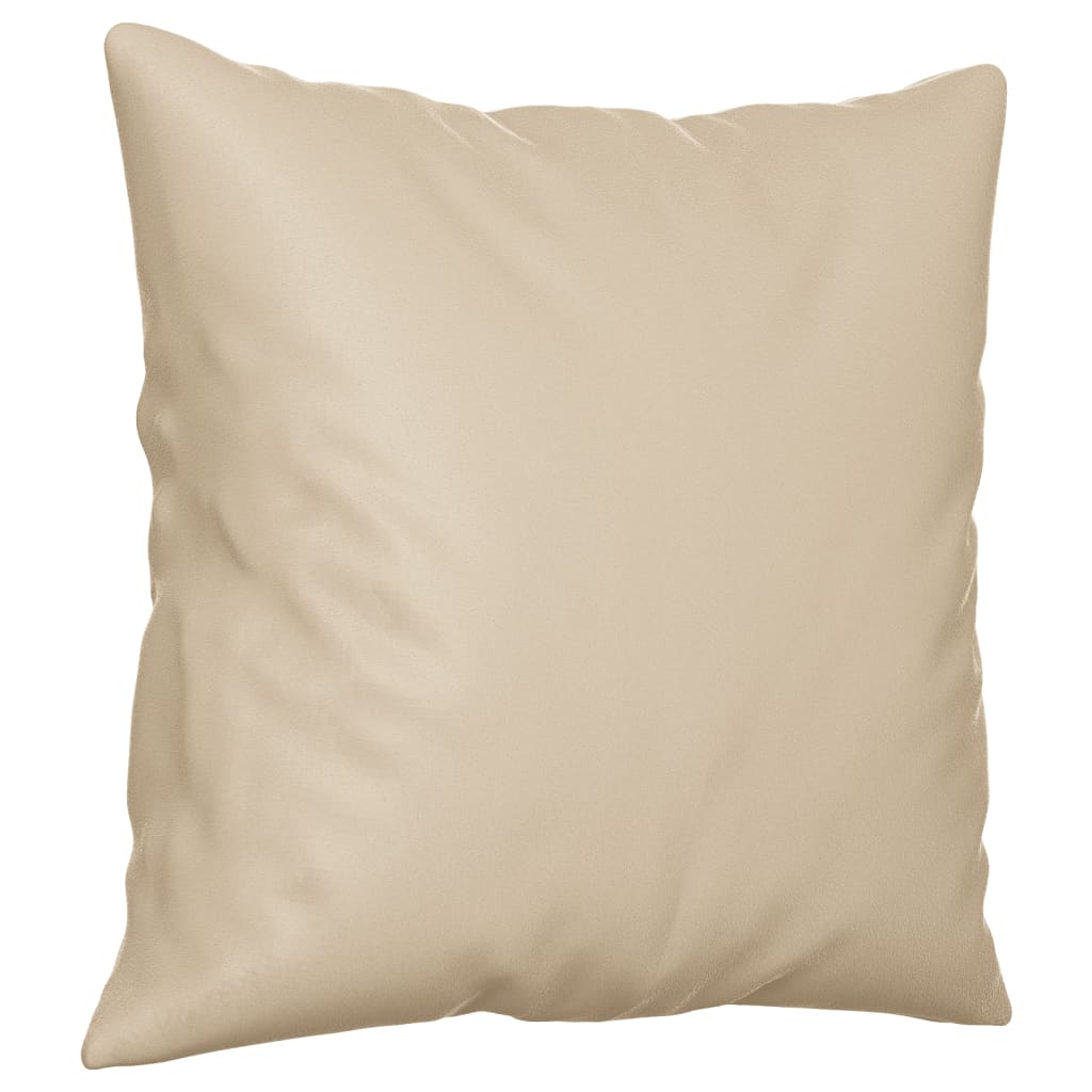 2-seater sofa with cushions cream 120 cm microfiber fabric