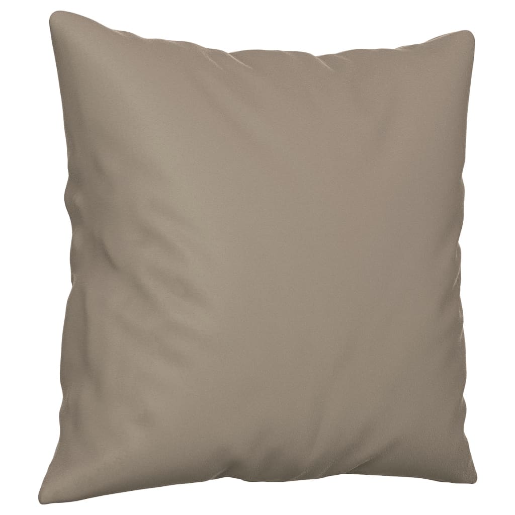 2-seater sofa with cushions taupe 140 cm microfiber fabric