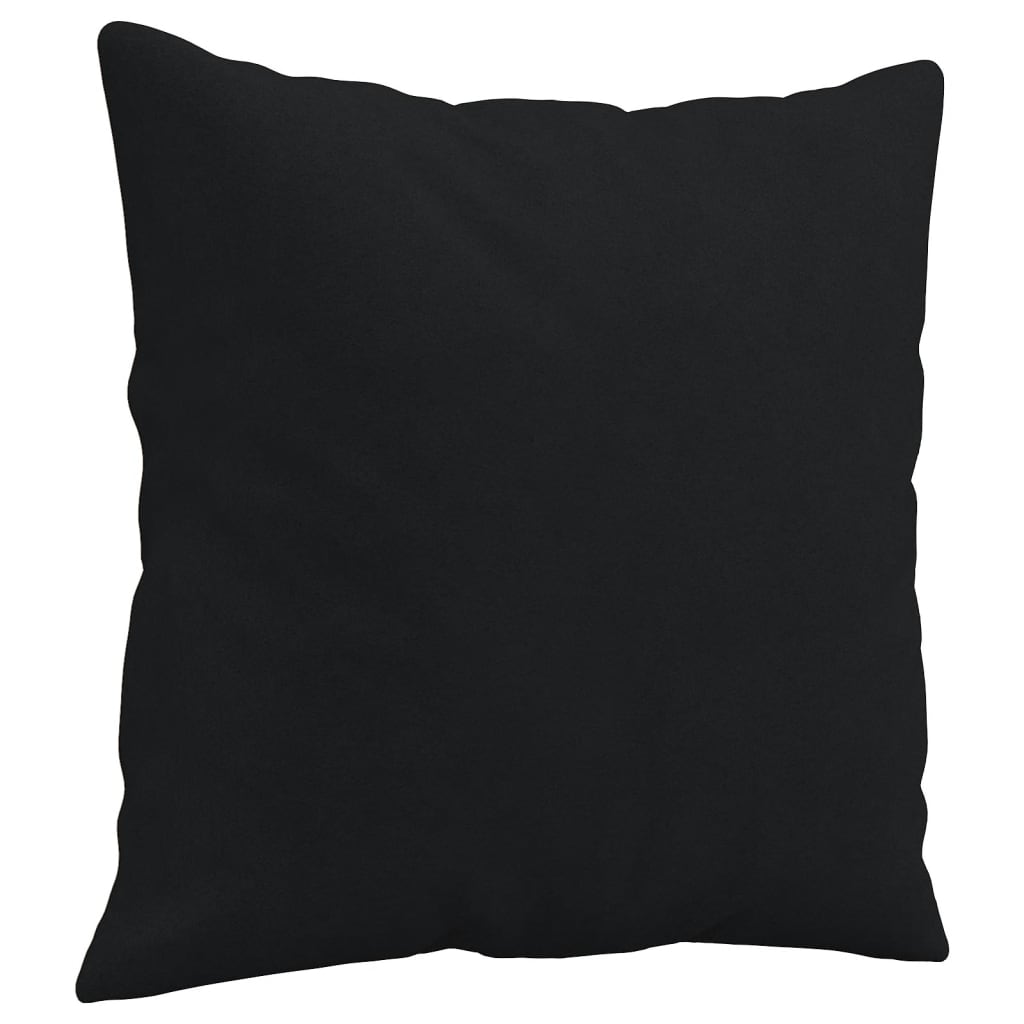 2-seater sofa with cushions black 140 cm microfiber fabric
