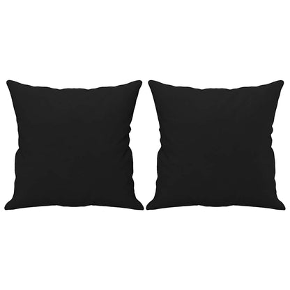 3-Sitzer-Sofa mit Kissen Schwarz 180 cm Mikrofasergewebe
