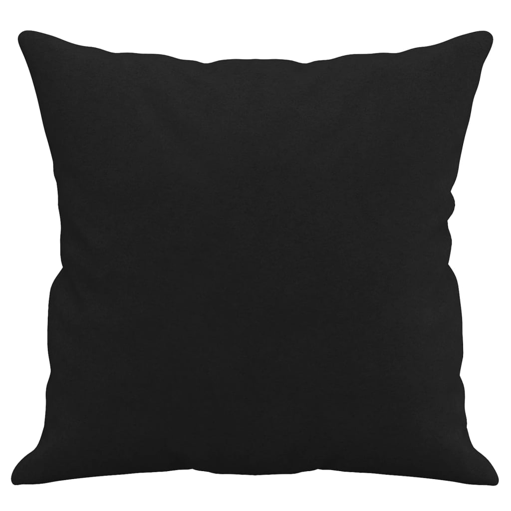 3-seater sofa with cushions black 180 cm microfiber fabric