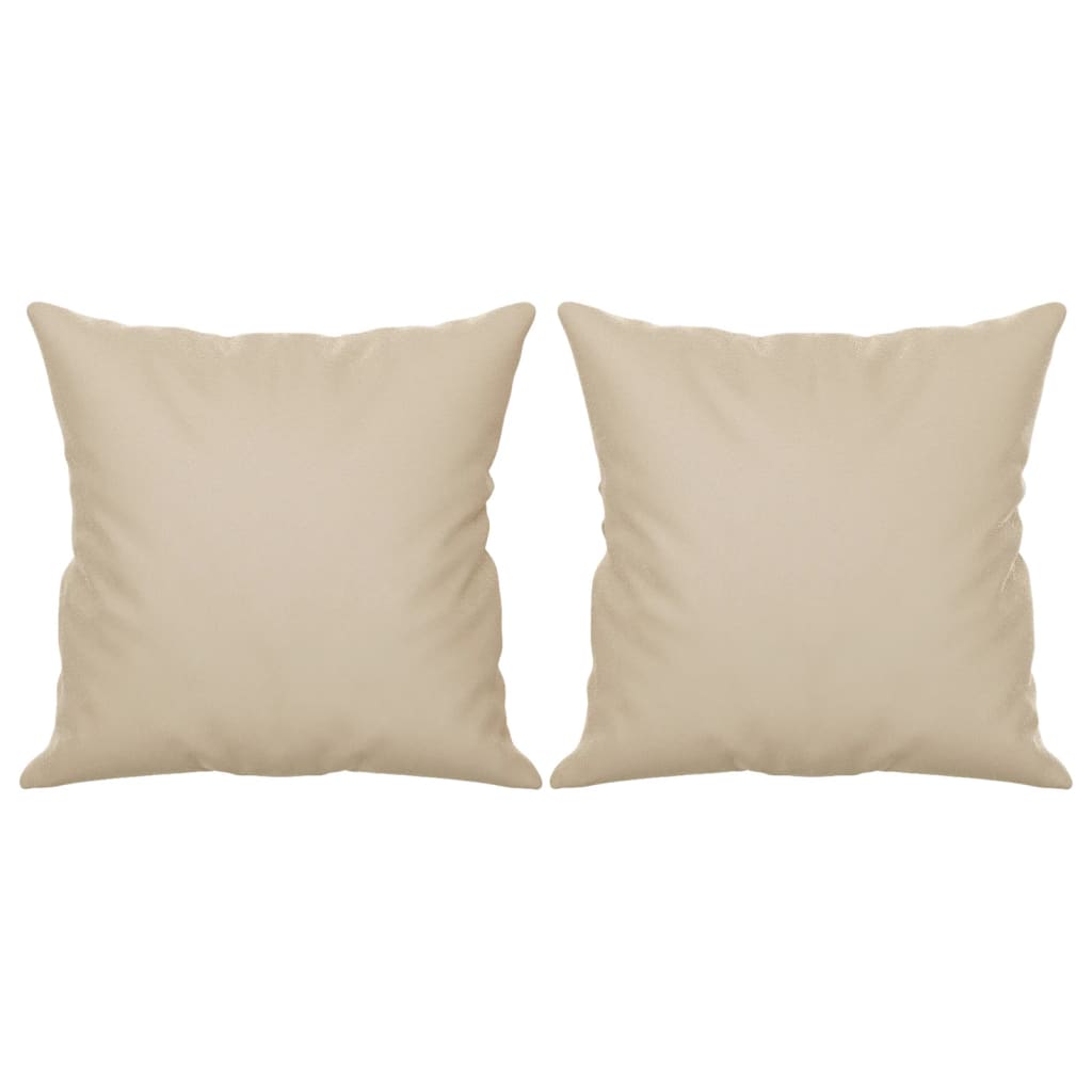 3-seater sofa with cushions cream 180 cm microfiber fabric