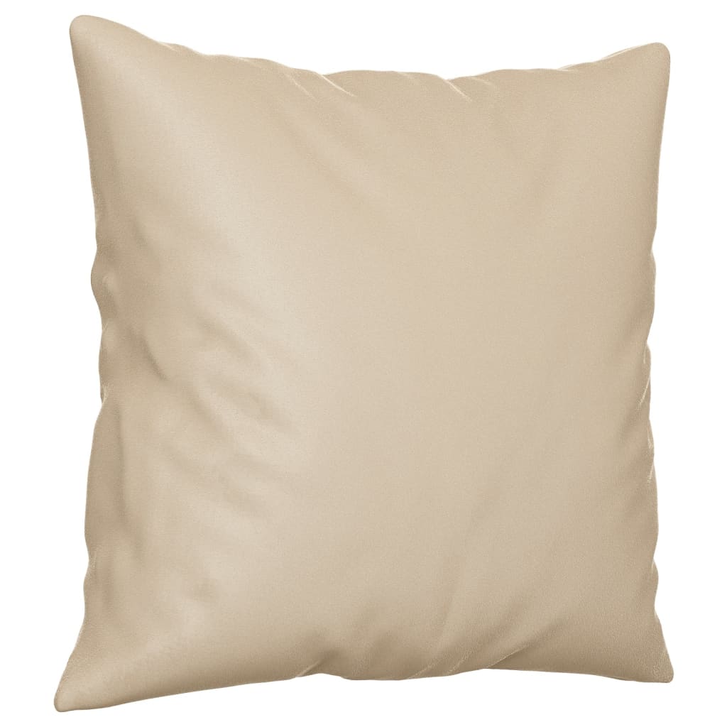 3-seater sofa with cushions cream 180 cm microfiber fabric