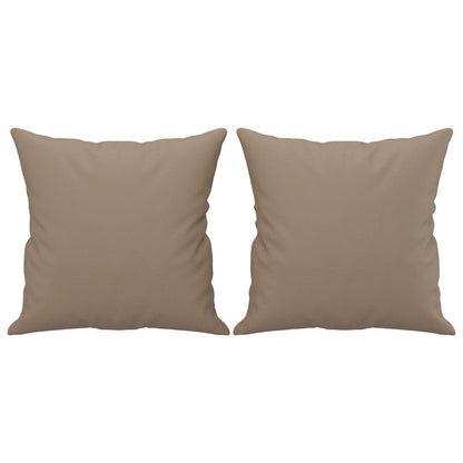 2-Sitzer-Sofa mit Zierkissen Cappuccino 120 cm Kunstleder