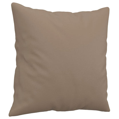 2-Sitzer-Sofa mit Zierkissen Cappuccino 120 cm Kunstleder
