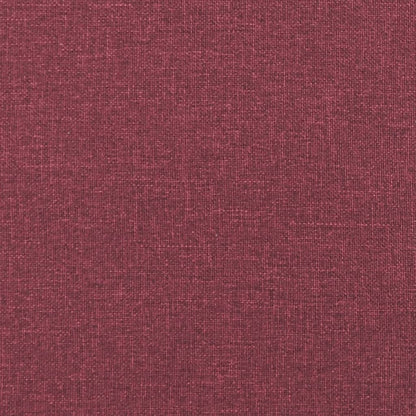 3-Sitzer-Sofa mit Hocker Weinrot 180 cm Stoff
