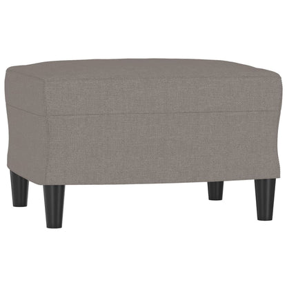 3-Sitzer-Sofa mit Hocker Taupe 180 cm Stoff