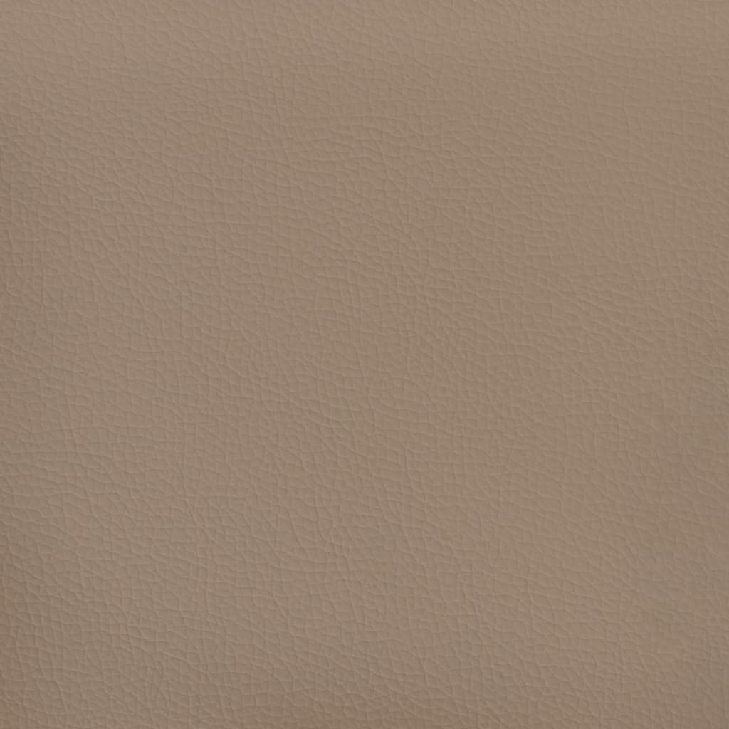Sessel mit Hocker Cappuccino-Braun 60 cm Kunstleder