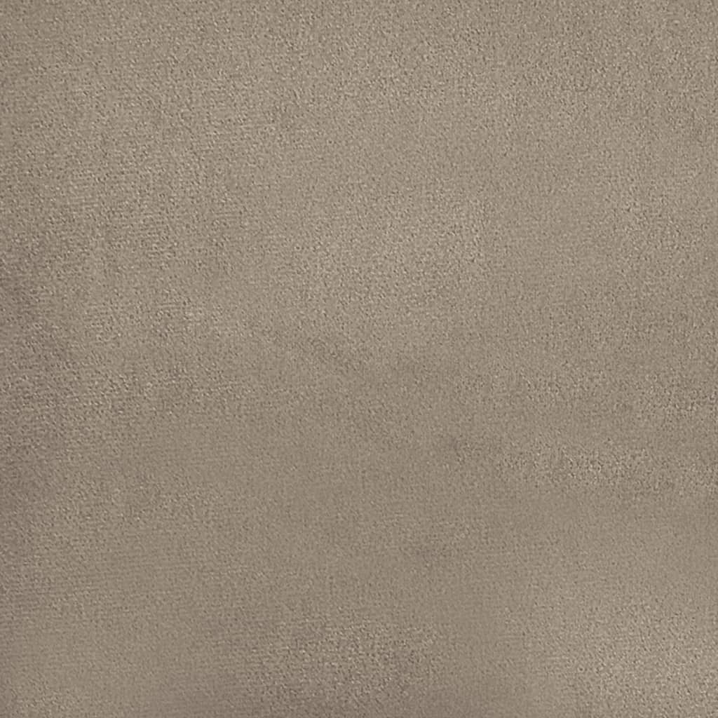3-Sitzer-Sofa mit Hocker Taupe 180 cm Mikrofasergewebe