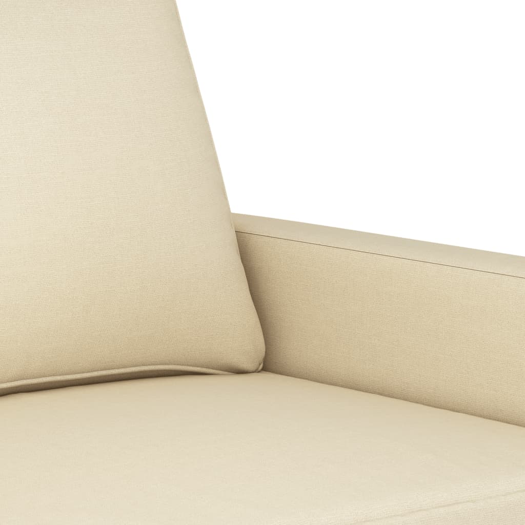 3-piece sofa set with cushions in cream fabric