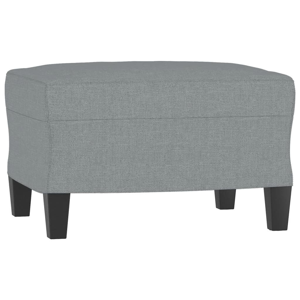 4-piece sofa set with cushions in light grey fabric