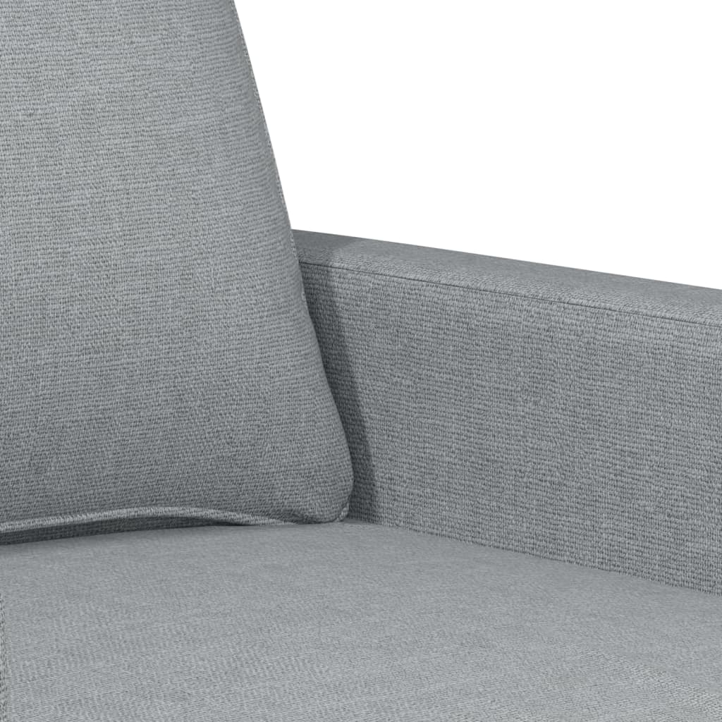 4-piece sofa set with cushions in light grey fabric