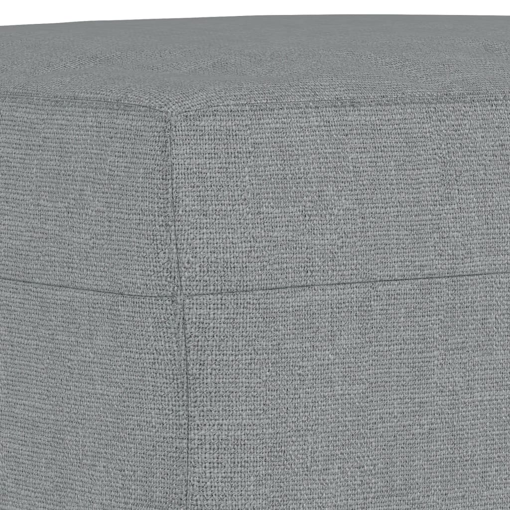 4-piece sofa set with cushions in light grey fabric