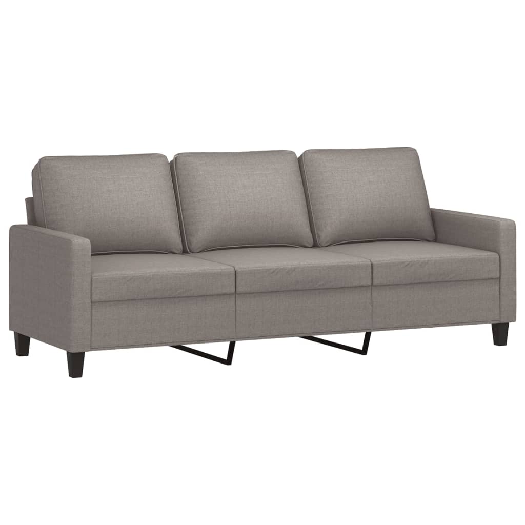 2-piece sofa set with cushions in taupe fabric