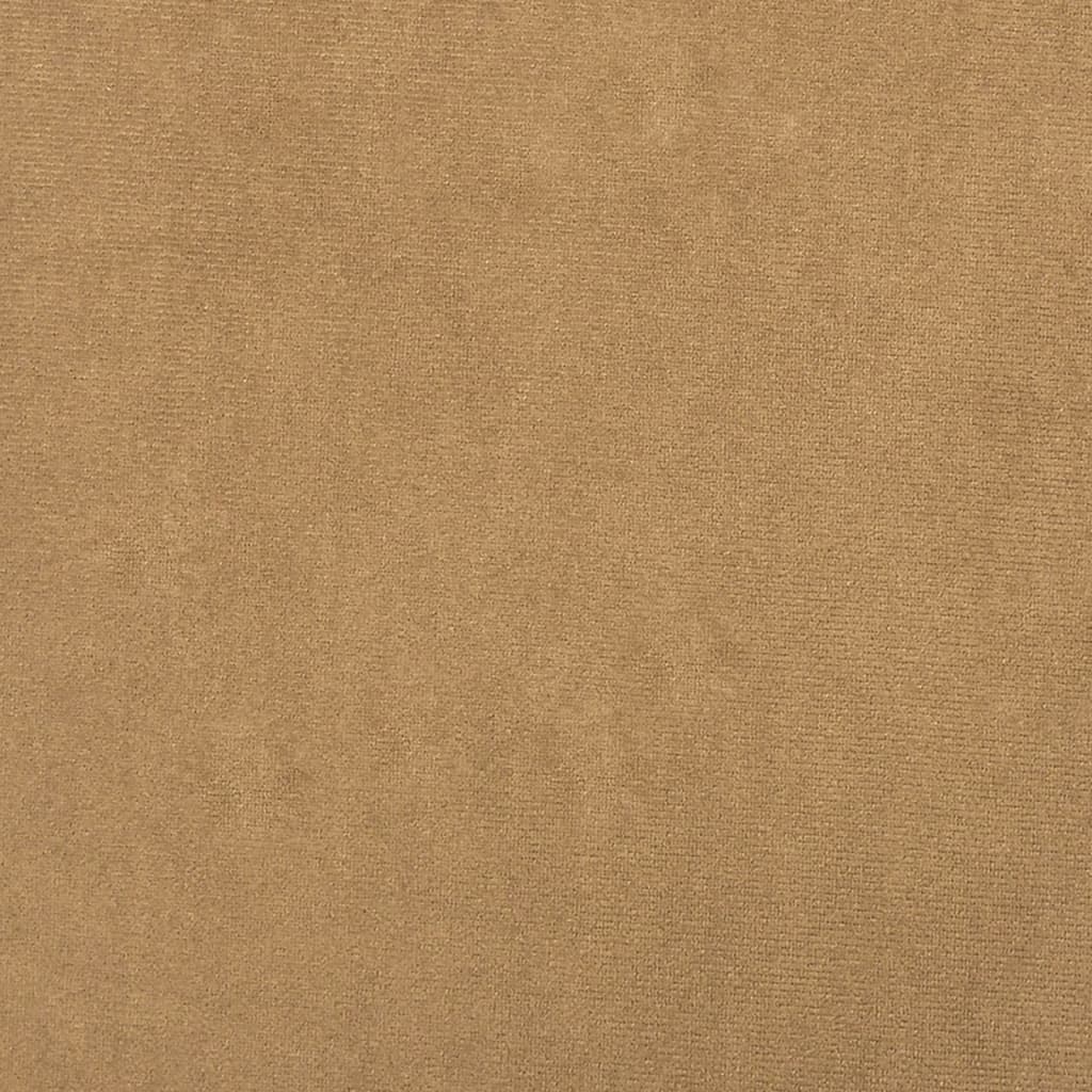 Ensemble de canapé 3 pièces avec coussins en velours marron