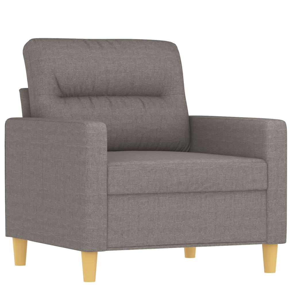 Ensemble de canapé 4 pièces avec coussins en tissu taupe