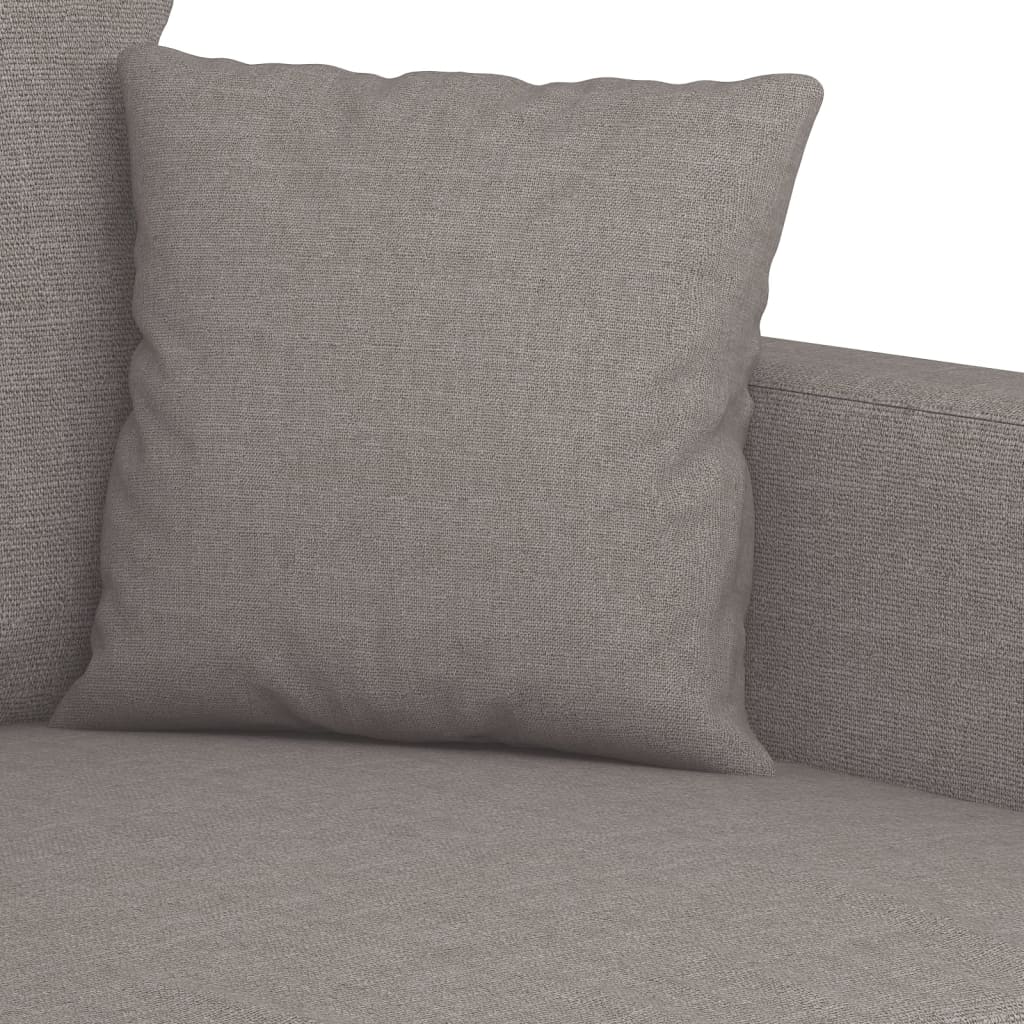 Ensemble de canapé 2 pièces avec coussins en tissu taupe