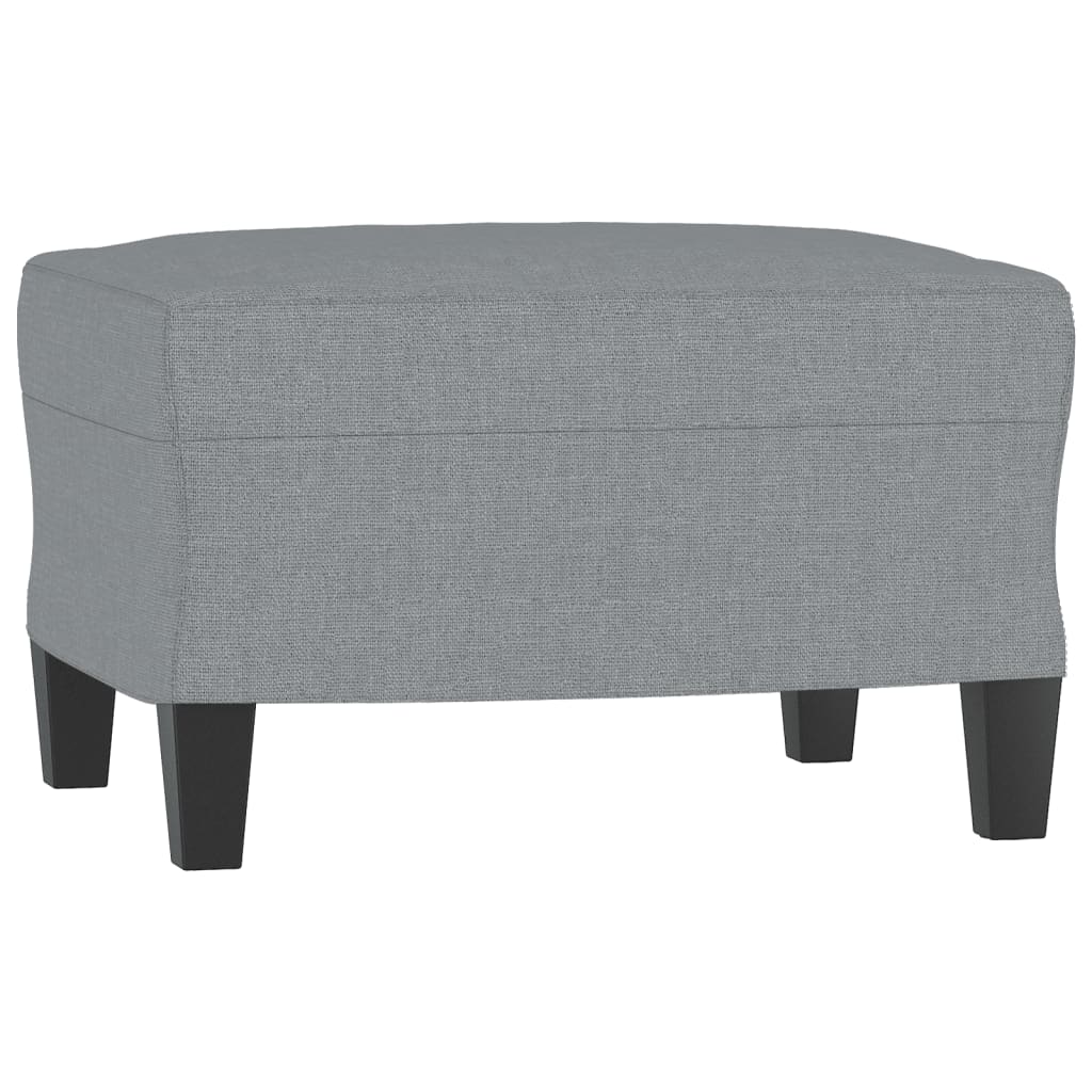 Ensemble de canapé 3 pièces avec coussins en tissu gris clair