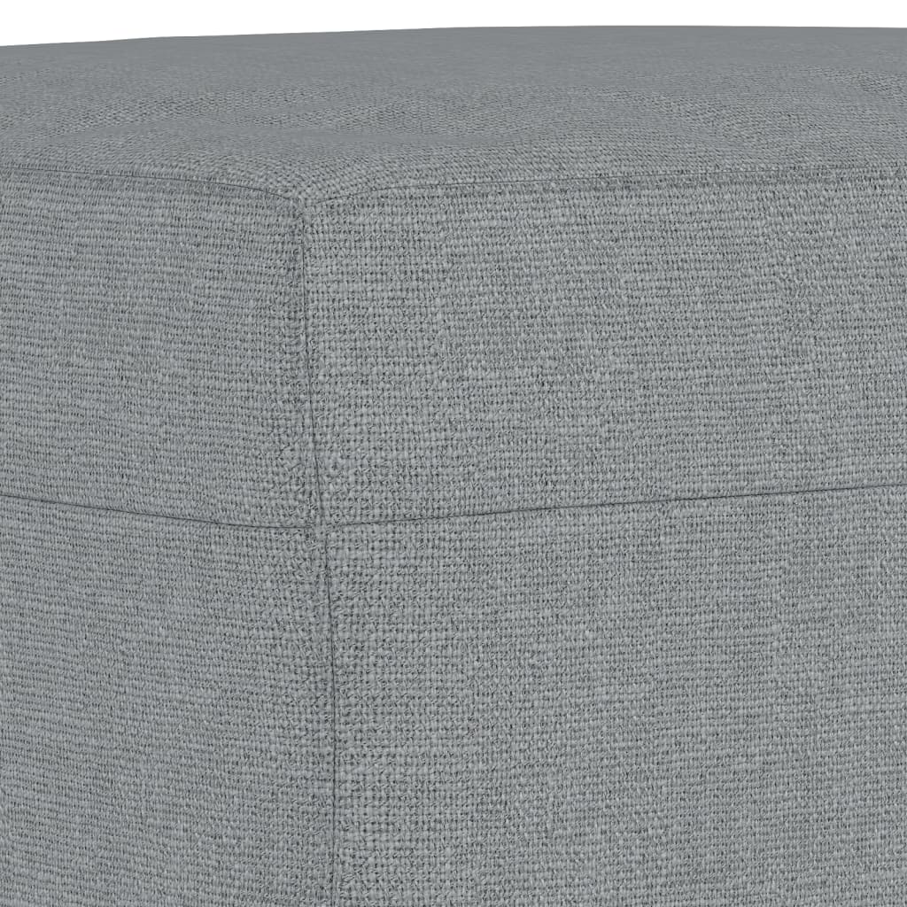 Ensemble de canapé 3 pièces avec coussins en tissu gris clair