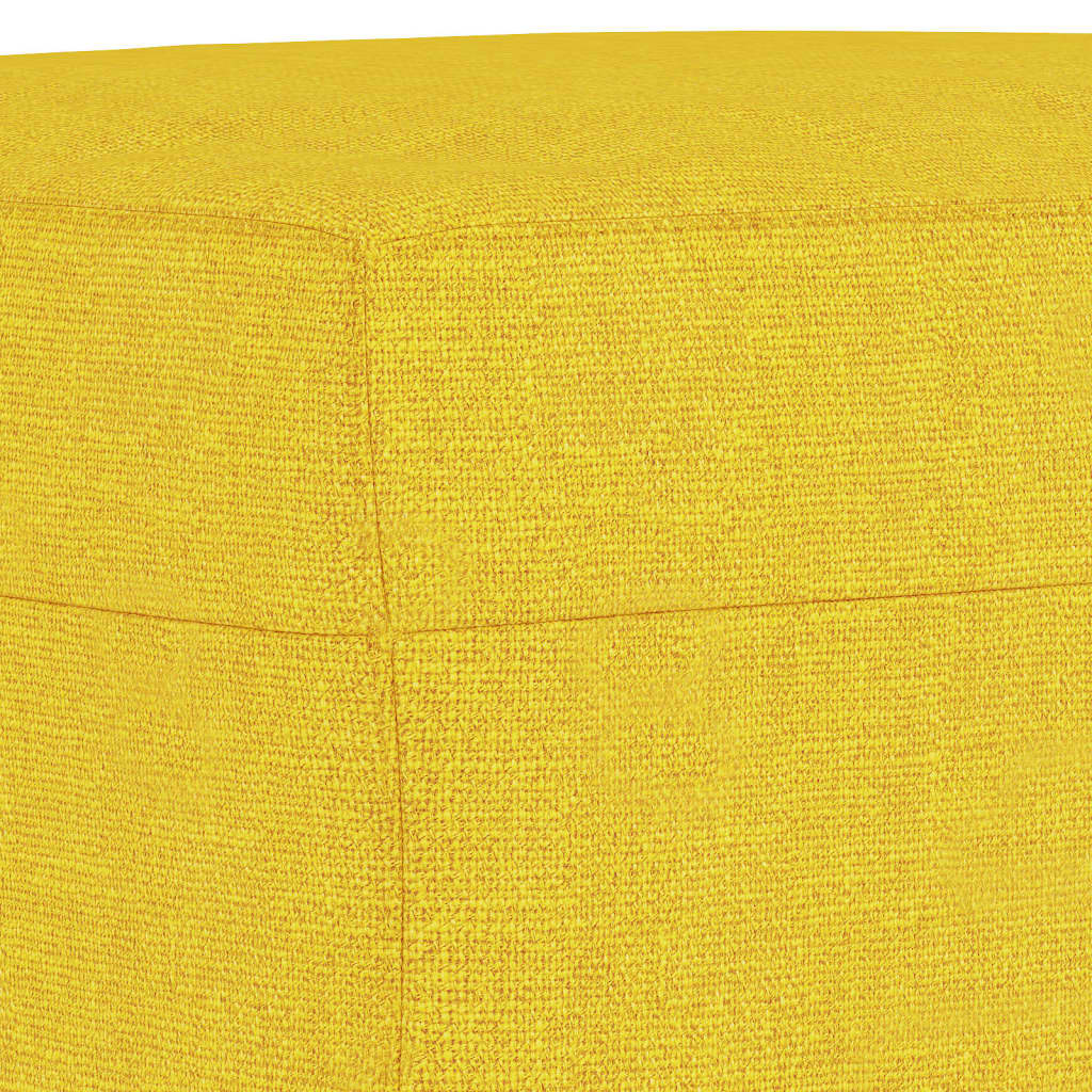 Ensemble de canapé 3 pièces avec coussins en tissu jaune clair