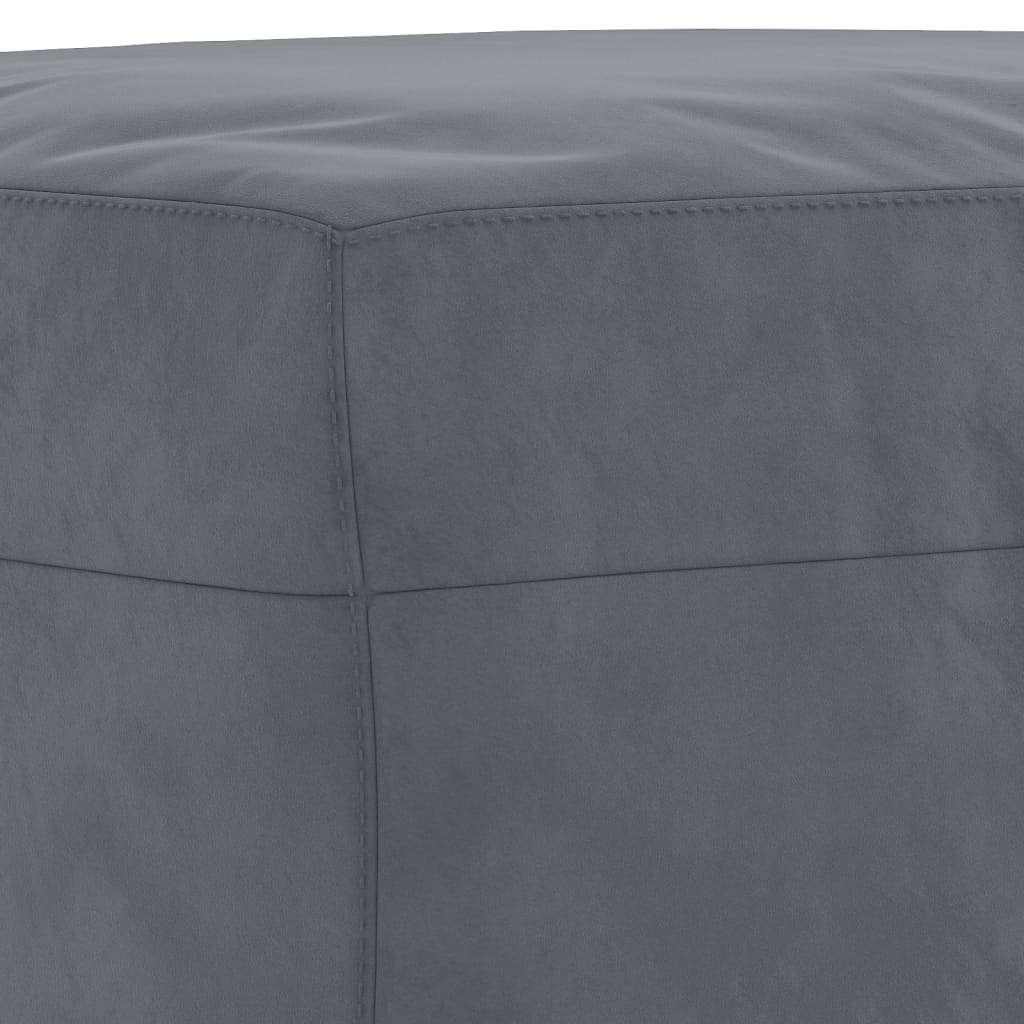 Ensemble de canapé 3 pièces avec coussins en velours gris foncé