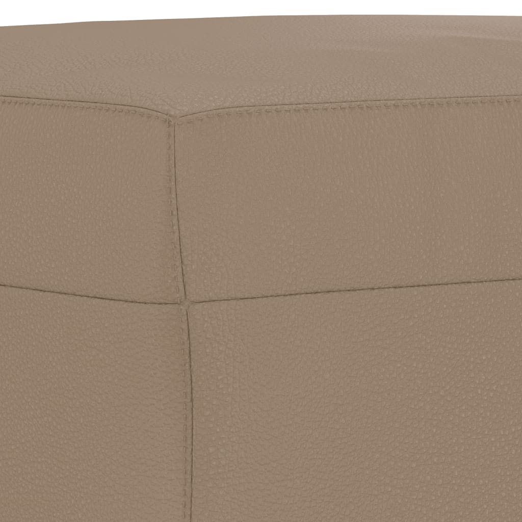 Ensemble de canapé 3 pièces avec coussins, marron cappuccino, simili cuir