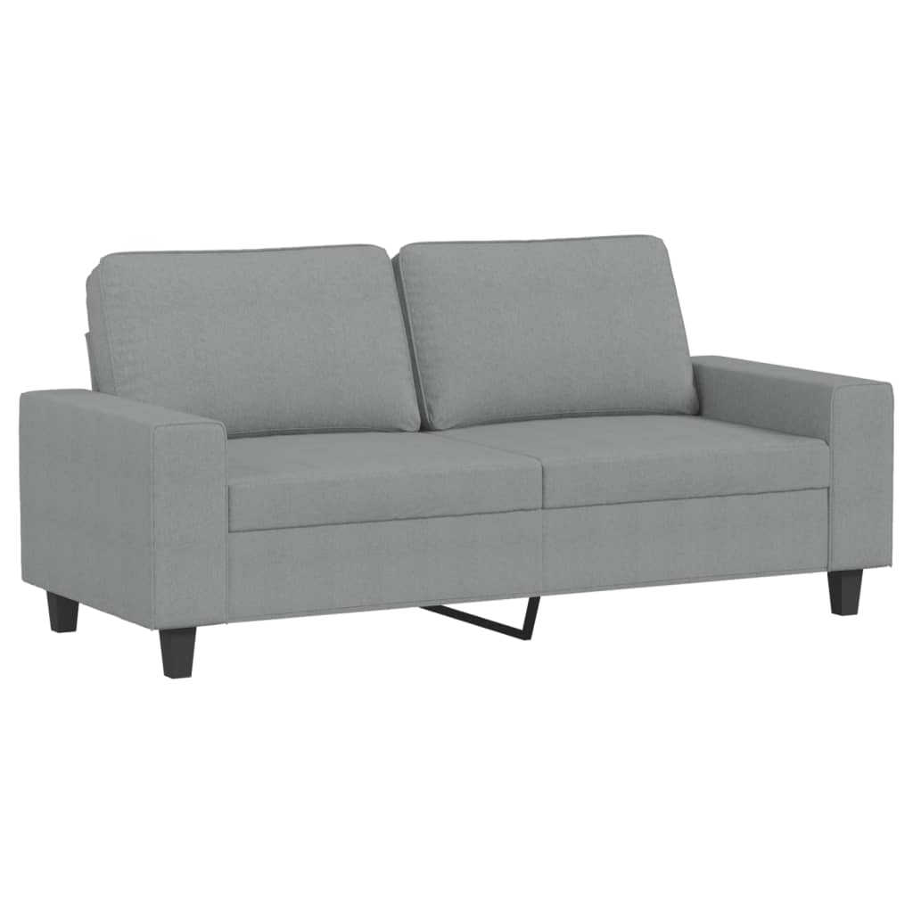 Ensemble de canapé 2 pièces en tissu gris clair