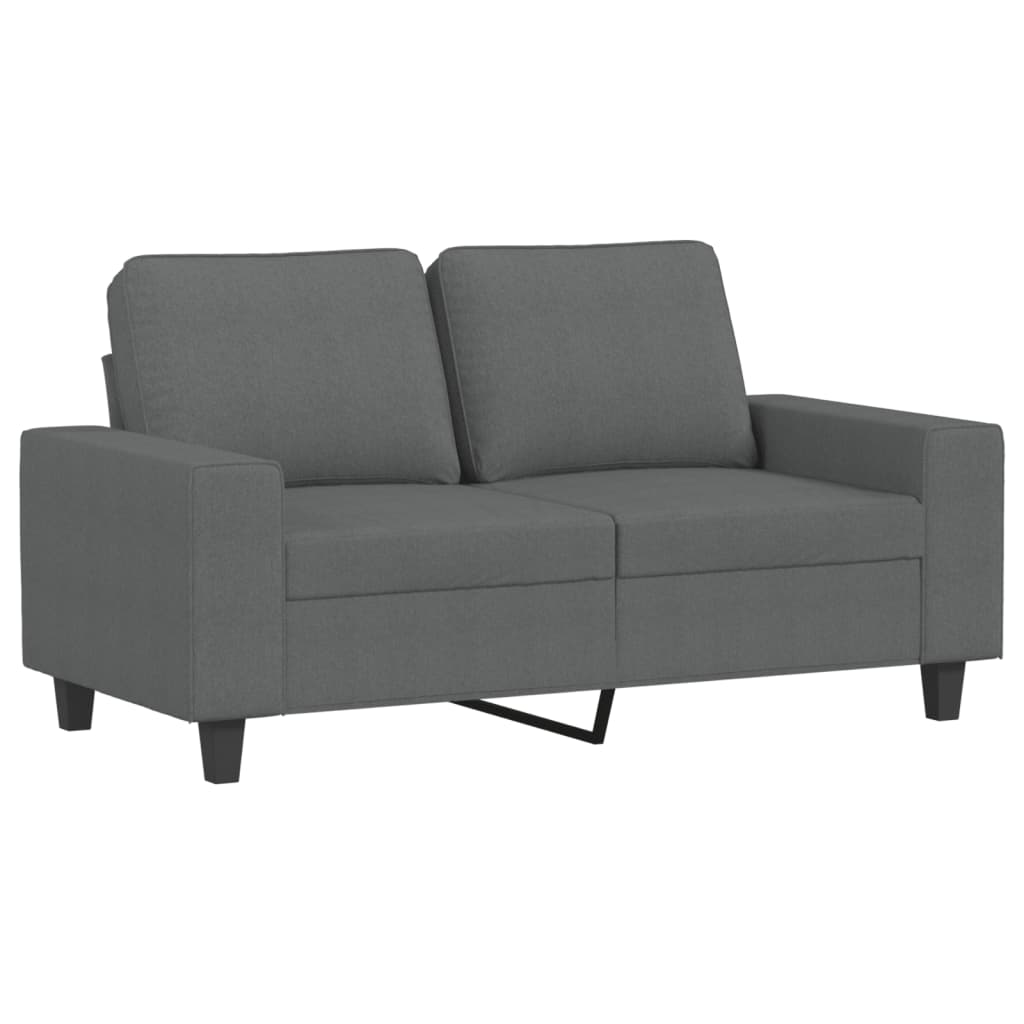 3-piece sofa set in dark grey fabric