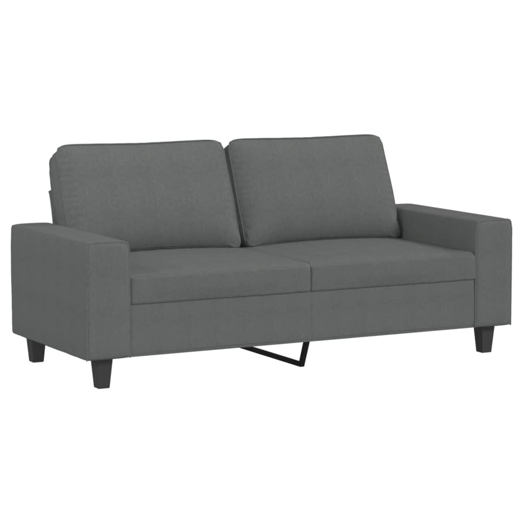 3-piece sofa set in dark grey fabric