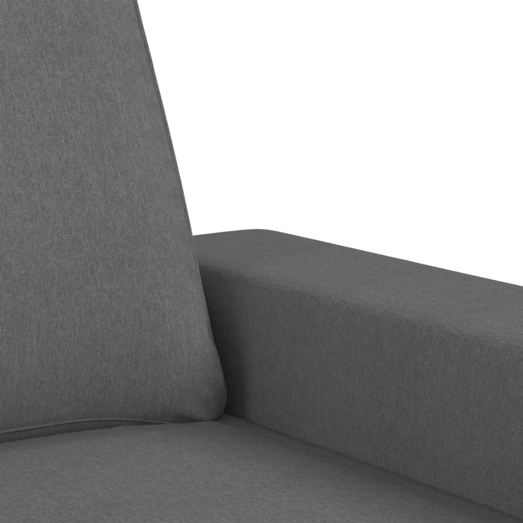3-piece sofa set in dark grey fabric