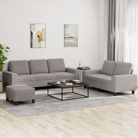 Ensemble de canapé 3 pièces en tissu taupe