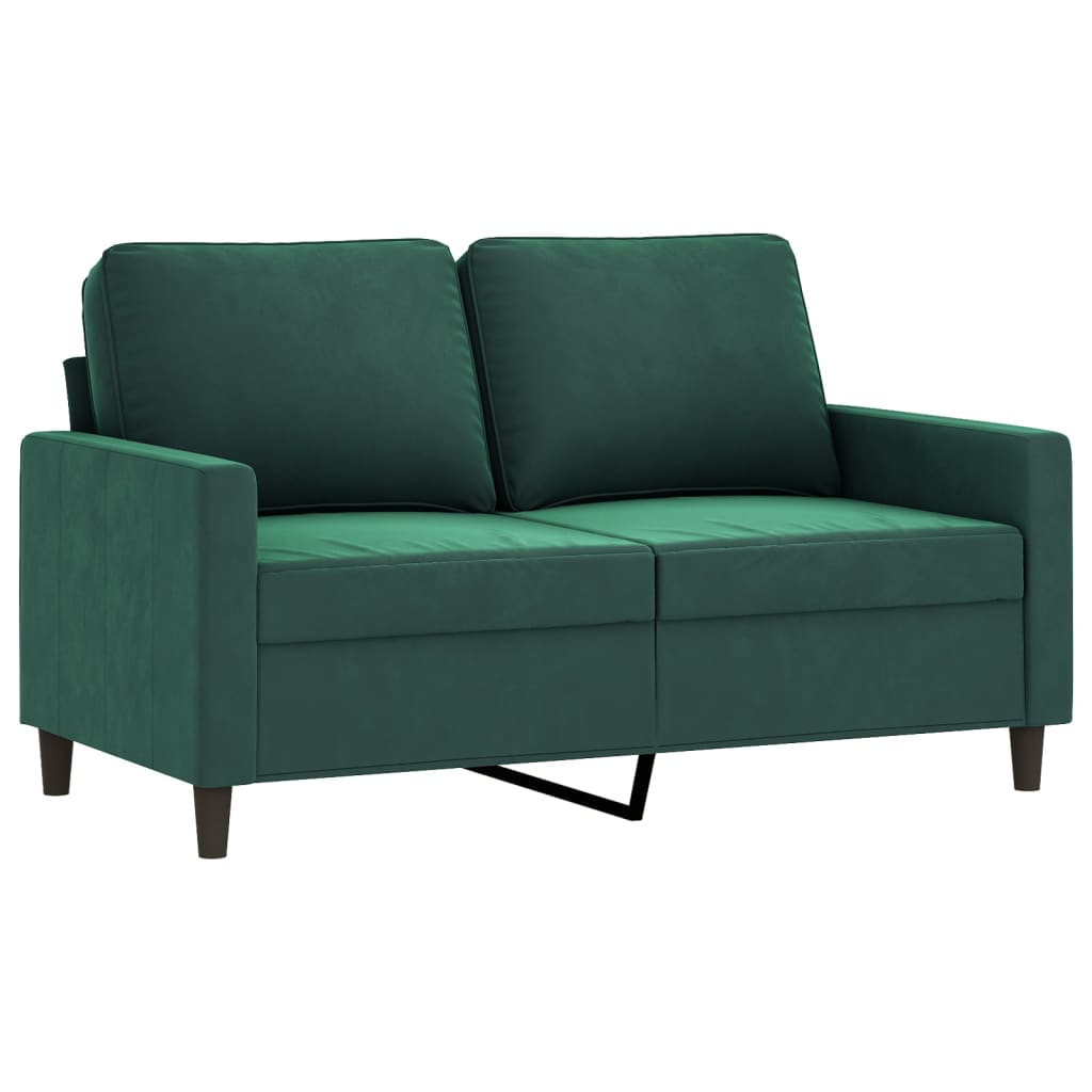 4-piece sofa set dark green velvet