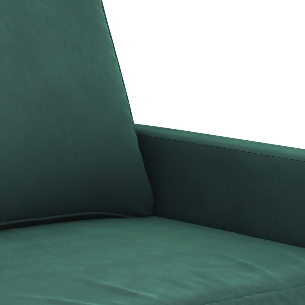 4-piece sofa set dark green velvet