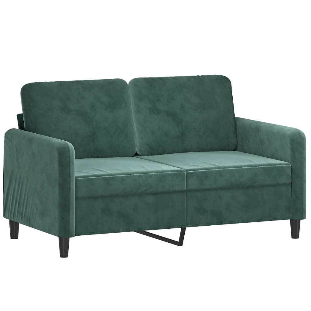 3-piece sofa set dark green velvet