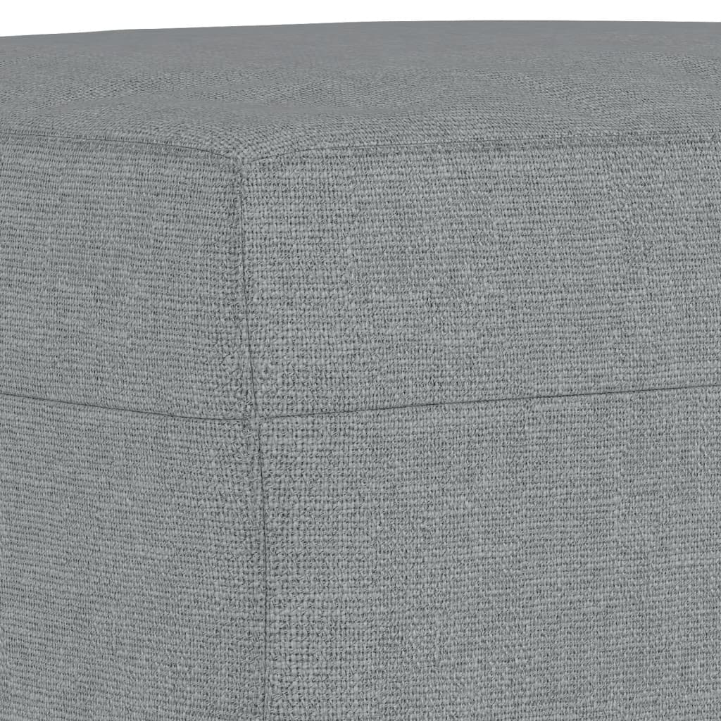 3-piece sofa set with cushions in light grey fabric
