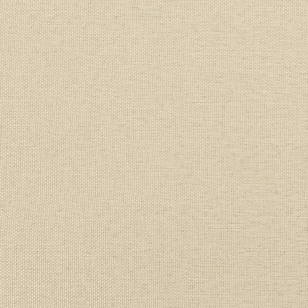 3-tlg. Sofagarnitur mit Kissen Creme Stoff