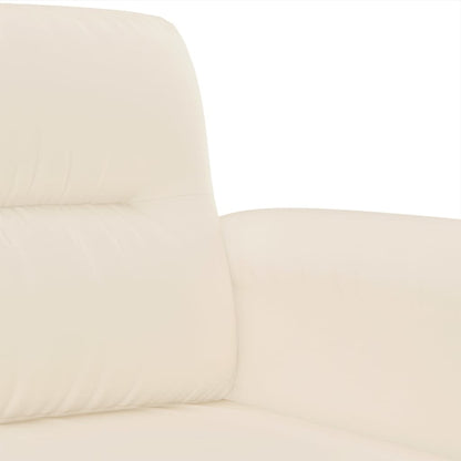 3-tlg. Sofagarnitur mit Kissen Beige Mikrofasergewebe