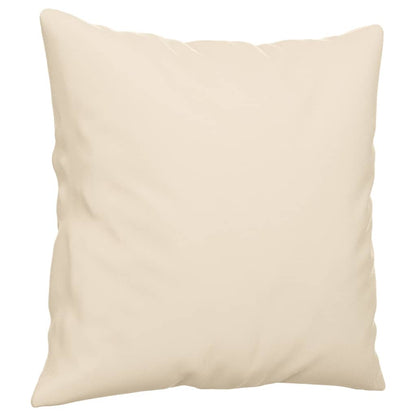 4-tlg. Sofagarnitur mit Kissen Beige Mikrofasergewebe